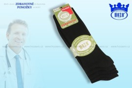 Hoza Pánské ponožky zdravotní, 100% bavlna - černé 5 párov