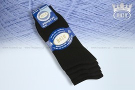 Hoza Pánské ponožky hladké, 100% bavlna - černé 5 párov