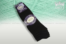 Hoza Pánské ponožky žebrované 5/2, 100% bavlna - černé mix 5 párov