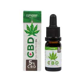 Euphoria CBD konopný olej full spectrum 5% 500mg 10ml