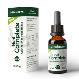 Medihemp CBD olej 2.5% complete 750mg CO2 extrakce 30ml