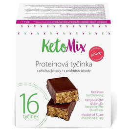 Ketomix Proteínové tyčinky s príchuťou jahody 16x40g