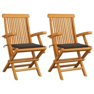 vidaXL Záhradné stoličky 2 ks, tíkový masív - cena, porovnanie