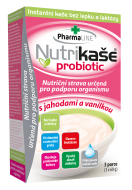Pharmaline Nutrikaše probiotic s jahodami a vanilkou 3x60g - cena, porovnanie