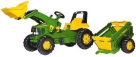 Rolly Toys Junior John Deere s nakladačem a vlekem