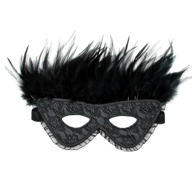 Rimba Satin Look Feather Mask