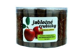 Bioprodukt Jt Jablčné trubičky polomáčané v karobe 450g