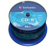 Verbatim CD-R 700MB 52x 50ks - cena, porovnanie