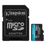 Kingston Micro SDXC Canvas Go! Plus + SD adaptér A2 U3 256GB