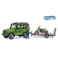 Bruder Voľný čas - Land Rover Defender s vlekom, motorkou a vodičom - cena, porovnanie