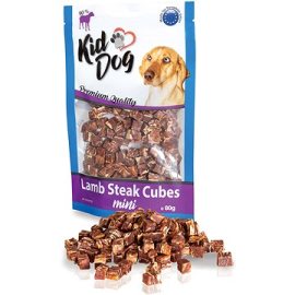 KidDog Mini Lamb Steak Cubes 80g