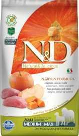 N&D Pumpkin Dog Adult M/L Boar & Apple 12kg