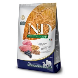 N&D Ancestral Grain Dog Adult M/L Lamb & Blueberry 12kg
