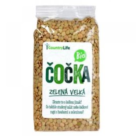 Country Life Šošovka zelená veľká BIO 500g