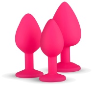 Easytoys Anal Collection Silicone Butt Plug with Diamond - cena, porovnanie