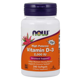 Now Foods Vitamín D3 2000 IU 240tbl