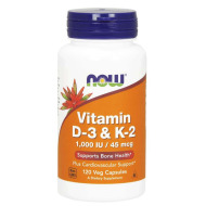 Now Foods Vitamin D3 & K2 120tbl - cena, porovnanie