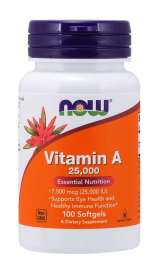 Now Foods Vitamín A 25000 IU 100tbl