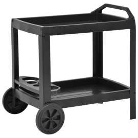 Shumee Nápojový vozík antracitový 69x53x72 cm