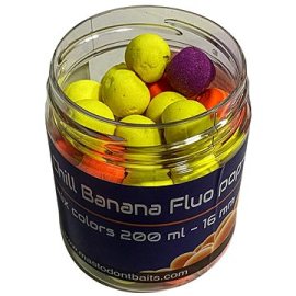 Mastodont Baits Fluo pop-up Chill Banana 16 mm 200ml Mix farieb