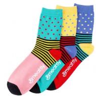 Meatfly 3 PACK Stripe Dot socks - cena, porovnanie