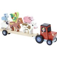 Vilac Drevený traktor so zvieratkami na nasadzovanie - cena, porovnanie