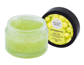 Dermacol Detoxifiying Face & Lip Scrub Grape Scent 50g