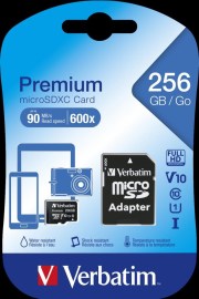 Verbatim MicroSDXC Premium UHS-I V10 U1 256GB