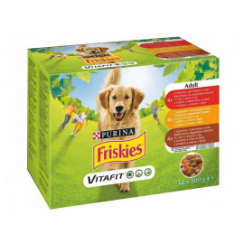 Purina Friskies Adult Dog hovädzie so zemiakmi 12x100g