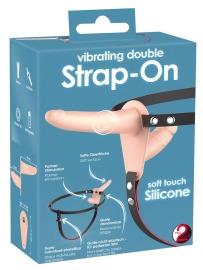 You2Toys Vibrating Double Strap-On Soft Touch Silicone Skin