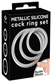 You2Toys Metallic Silicone Cock Ring Set