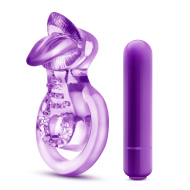 Blush Play with Me Lick It Vibrating Double Strap Cock Ring - cena, porovnanie