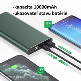 Mobileu Powerbanka slim 10000mAh QC 3.0 Fast Charge