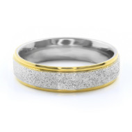 brunoshop.cz Prsteň z pieskovanej chirurgickej ocele SILVER/GOLD S2782 - cena, porovnanie