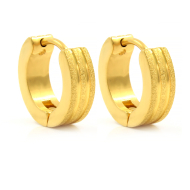 brunoshop.cz Náušnice KRÚŽKY GOLD - pieskovaná chirurgická oceľ S2283 - cena, porovnanie