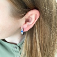 brunoshop.cz Náušnice KRÚŽKY BLUE S3892 - cena, porovnanie