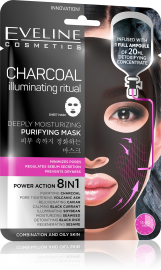 Eveline Cosmetics Charcoal Deeply Moisturizing Face Sheet Mask 20ml