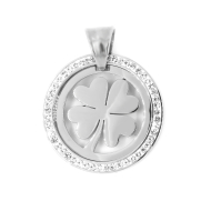 brunoshop.cz Prívesok ŠTVORLÍSTOK s kamienkami S2794 - cena, porovnanie