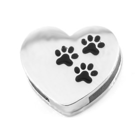 brunoshop.cz Prívesok HEART PAWS BLACK S3582