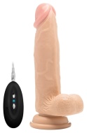 Realrock Vibrating Realistic Cock 8" with Scrotum - cena, porovnanie