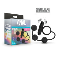 Blush Anal Adventures Platinum Anal Beads with Vibrating C-Ring - cena, porovnanie