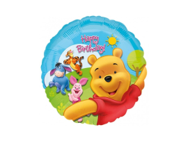 Amscan Fóliový balónik Medvedík Pú Šťastné narodeniny