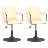 vidaXL Otočná jedálenská stolička 2 ks zamat / kov - cena, porovnanie