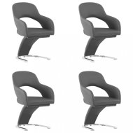 vidaXL Jedálenská stolička 4 ks umelá koža / chróm - cena, porovnanie