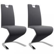 vidaXL Jedálenská stolička 2 ks umelá koža / chróm - cena, porovnanie