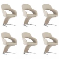 vidaXL Jedálenská stolička 6 ks umelá koža / chróm - cena, porovnanie
