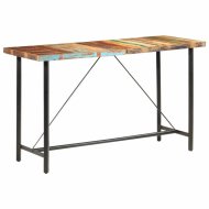 vidaXL Barový stôl masívne drevo / oceľ - cena, porovnanie