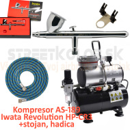 Anest Iwata Kompresor AS-189 a pištoľ Iwata Revolution HP-CR3 - cena, porovnanie