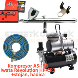 Anest Iwata Kompresor AS-186 a pištoľ Iwata Revolution HP-CR3