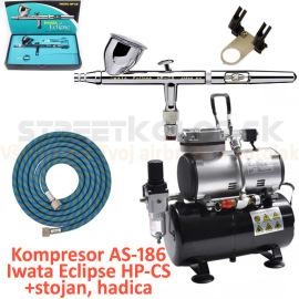 Anest Iwata Kompresor AS-186 a pištoľ Iwata Eclipse HP-CS